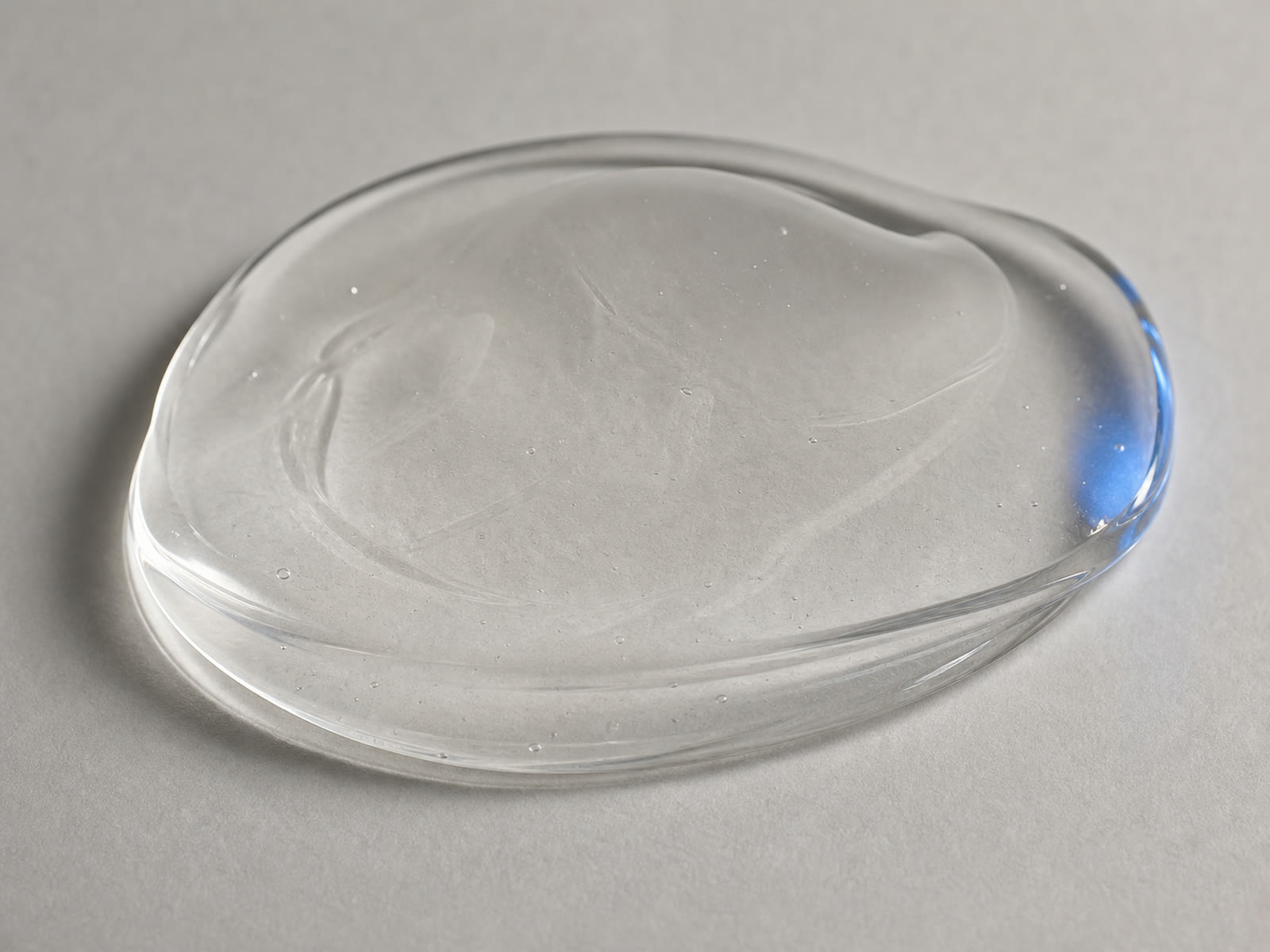 Concept view of a clear silicone gel material form, not a specific grade